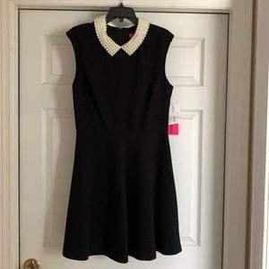 NWT Betsey Johnson dress with pearl collar